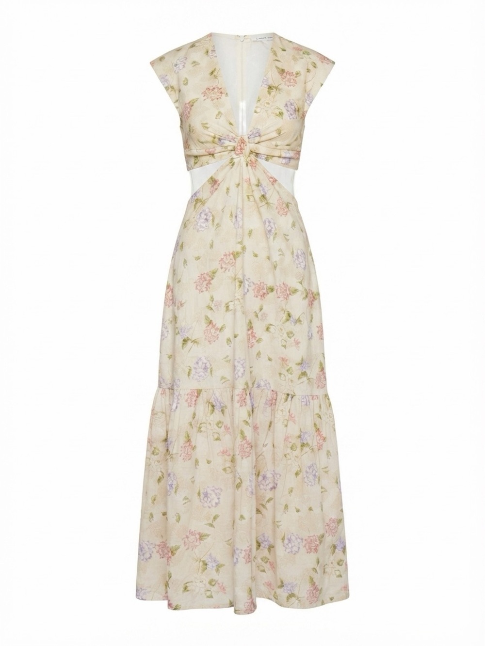 SOFIE THE LABEL White Floral Cut Out Maxi Dress Women’s Large